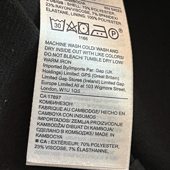 Banana Republic Black One Shoulder Wide Legs Cropped Jumper Romper Size 2 - Picture 11 of 14